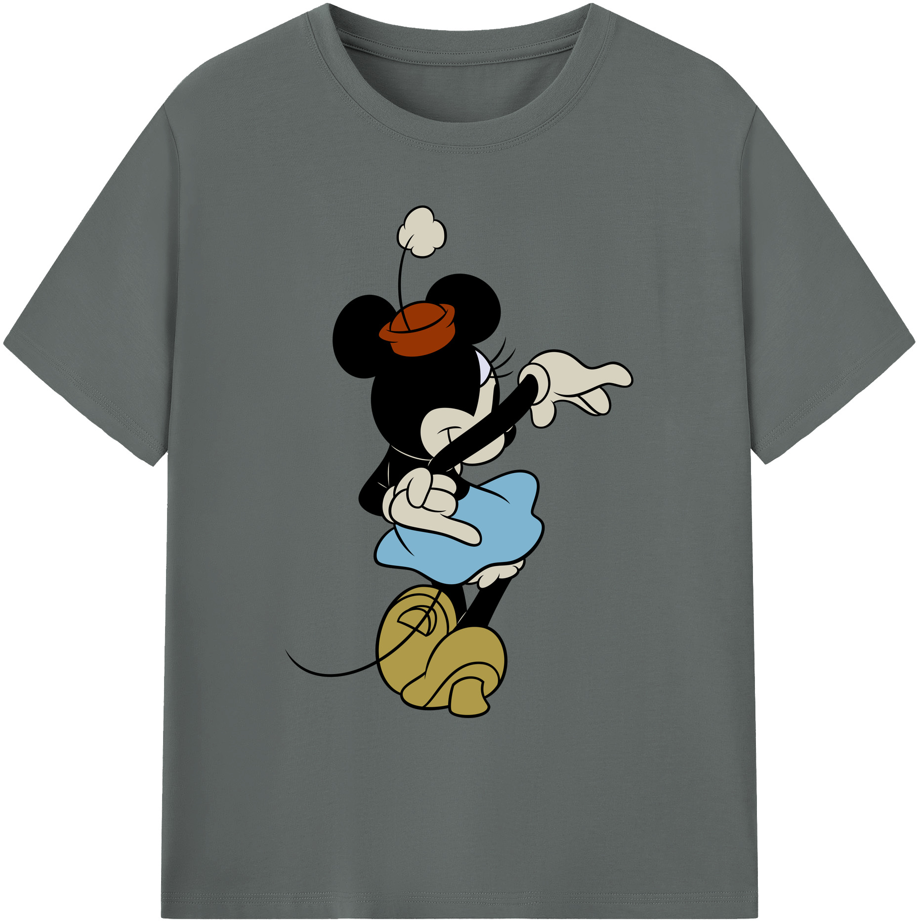 ミッキーマウス Mickey Mouse 綿100％ メンズ半袖Tシャツ｜肌触りやわらか＆通気性